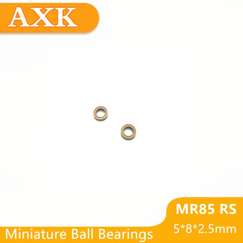 

2023 Time-limited Sale Mr85rs Bearing Abec-3 (50pcs) 5x8x2.5 Mm Miniature Mr85-2rs Ball Bearings Orange Rubber Sealed Mr85 Rs