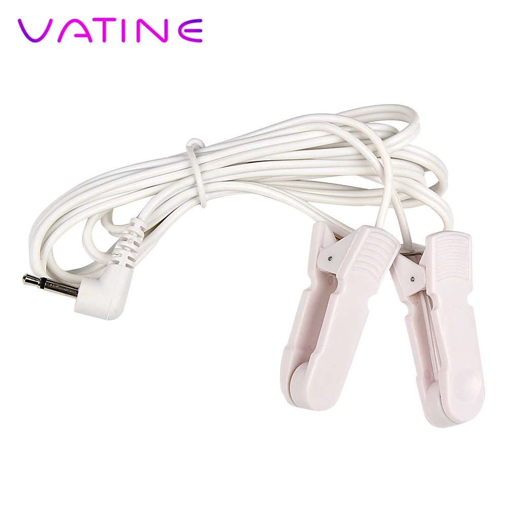 VATINE Electric Shock Nipple Clamps Unisex Clitoris Clip Stimulator Nipple Flirting Toys Sex Toys For Couples Sex Products