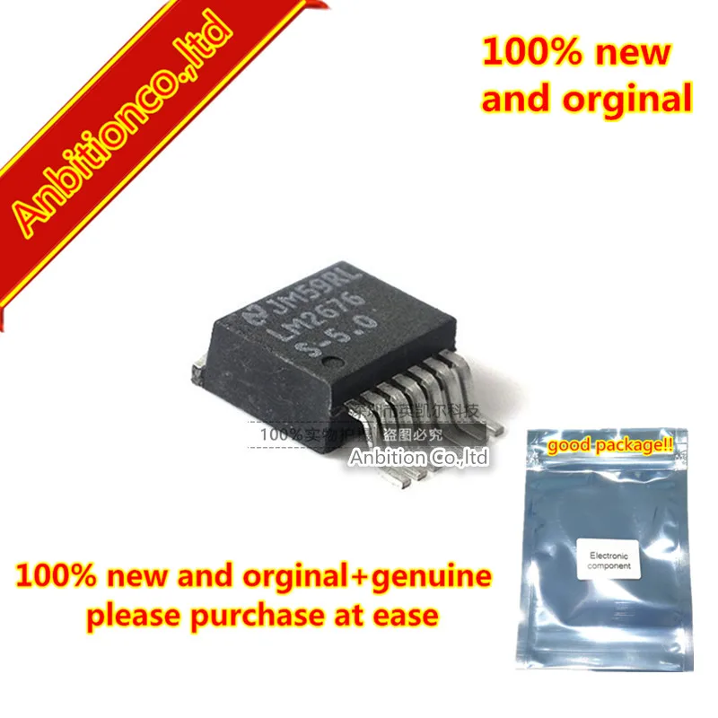 

5pcs 100% new and orginal LM2676S-5.0 LM2676 5V TO263 SWITCHER High Efficiency 3A Step-Down Voltage Regulator in stock