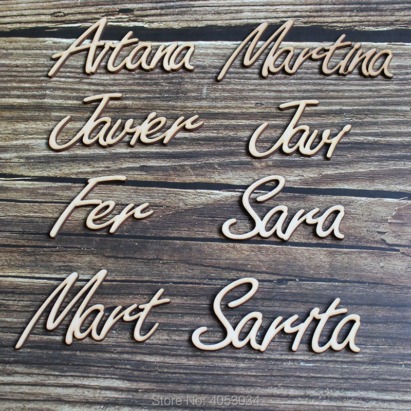 

Personalized Customized Wood Wooden Guest Place Names for Wedding Place Card Bonbonniere Table Setting Plan