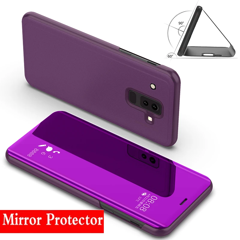 Mirror Case For Samsung Galaxy note 9 Smart Flip Cover Capa Stand Clear View PU Leather Case For Samsung Note 9 Case