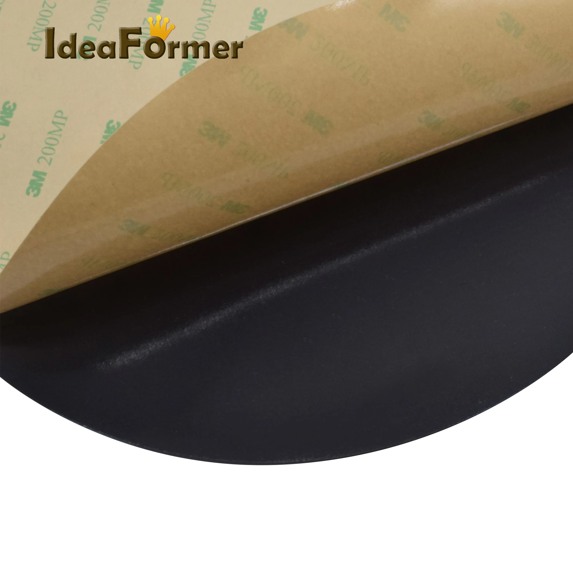 New Round Magnetic Heatbed Sticker 200/220/240mm Build Plate Tape Black Print Bed Paper Surface Flex Plate 3D Printer Parts