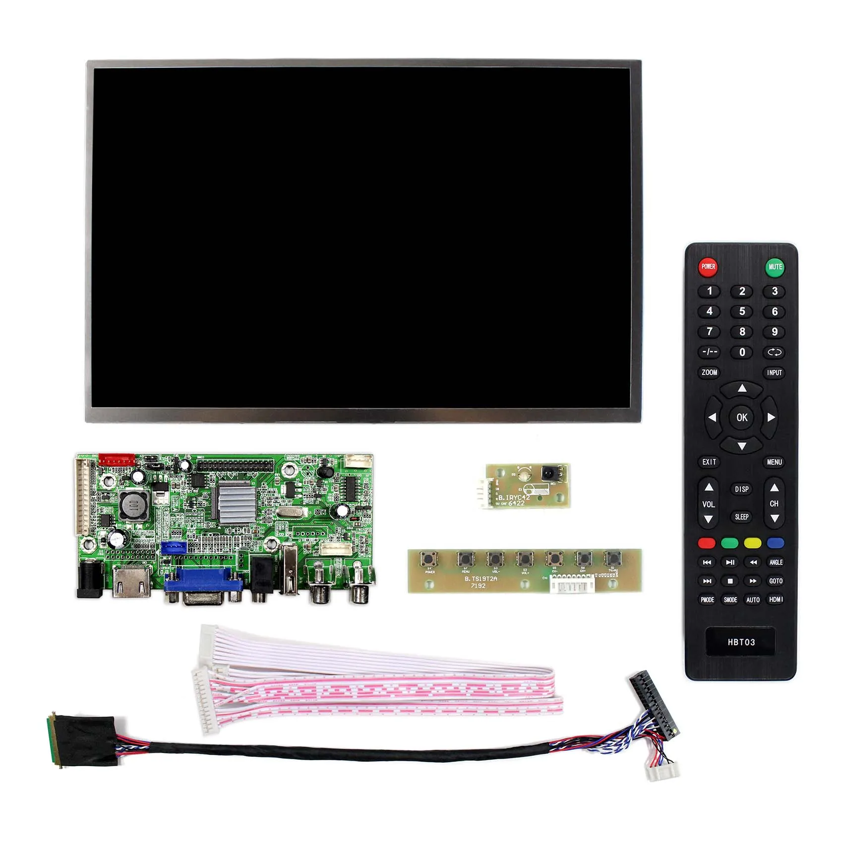 10.1 polegada b101ew05 ou LP101WX1-SLP2 1280x800 tela lcd com hd mi + vga av usb placa de controlador lcd VS-V59AV-V1