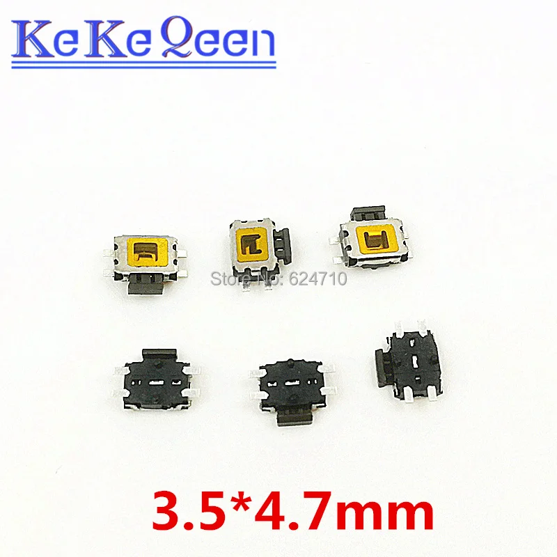 10PCS YD-3414 4Pin SMT SMD Side Tactile Push Button Switch Mount 3.5*4.7MM Button Key switch for mp3 mp4 Mobile Phone TS-015A