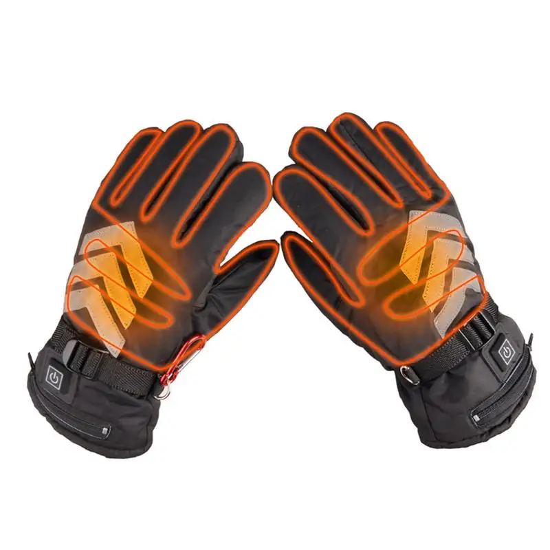 Guantes calefactados de invierno con enchufe para motocicleta, calentador de manos eléctrico para caza, esquí y ciclismo, con batería recargable por USB