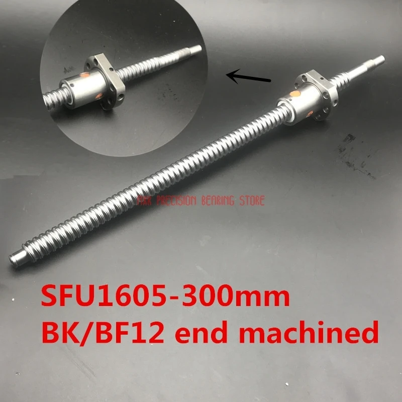 

Cnc Router Parts Sfu1605 300mm Ball Screw Rolled C7 Ballscrew L With One 1605 Flange Single Nut Bk/bf12 Machined For Cnc Parts