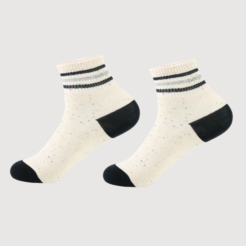 DONG AI 3 pairs combed cotton yarn nylon ammonia straw hand-sewn socks soft sweat-absorbent and breathable medium and high-grade