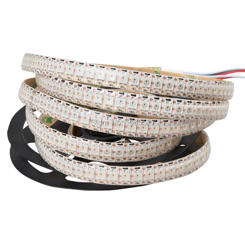 5V 144LEDs/m WS2812B Pixel LED Strip Light WS2812 144Pixels/m with WS2811 IC built-in 5050 SMD RGB LED,White PCB,Waterproof IP65