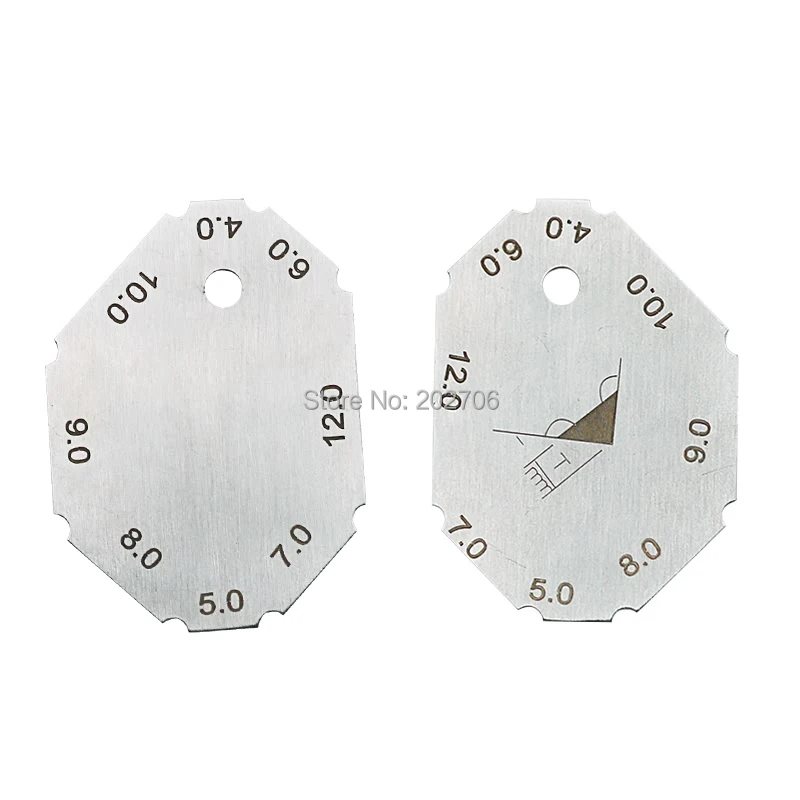 2pcs Pocket Fillet Weld Gauge weld ruler 2pcs Chain set Welding Gauge key weld surface joint inspection gauge