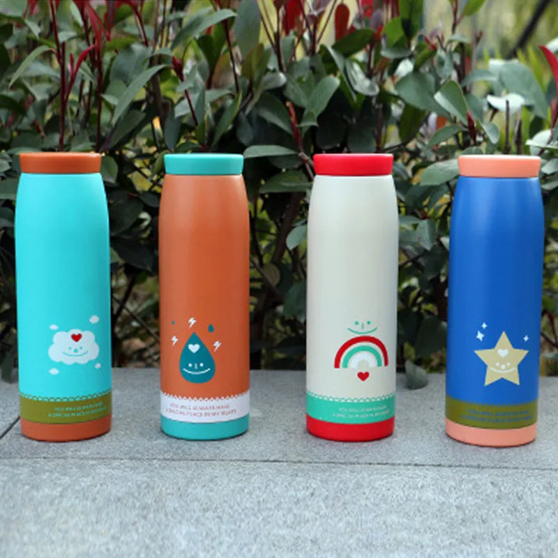 

Korean style cartoon creative bell thermos baby bottle cute thermos flask Children's termo coffee cup garrafa t rmica inox 500ml