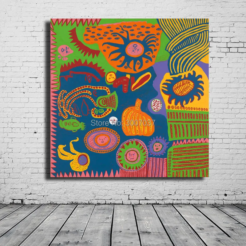 Yayoi Kusama Hand Painted Canvas Arts Oil Painting Wall Painting Abstract Art For Living Room Home Decor Wall Picture