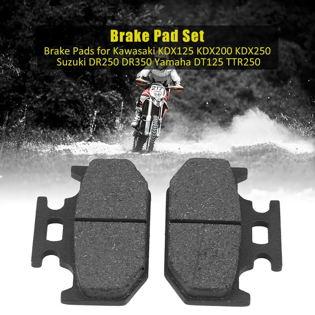 1 Set Motorcycle Brake Pads Universal for Kawasaki KDX125 KDX200 KDX250  DR250 DR350  DT125 TTR250 Front Brake Pads