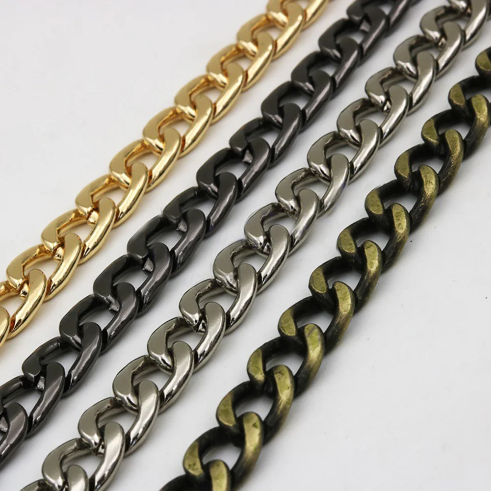 120cm Metal Chain for Shoulder Bags Handbag Handle Silver Gold DIY Belt For Bag Straps Double woven Iron Chain Bag Accessories