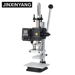 JINXINYANG Manual Hollow position Bag Hot Foil Leather Embossing Pressing Logo Heat Press Stamping Machine Leather Branding