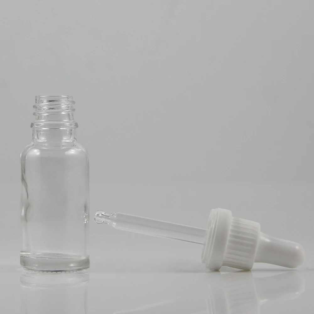 

White silicone rubber teat for glass dropper bottle 20ml essential oil packaging