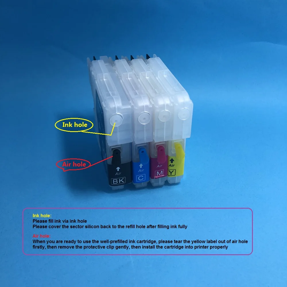 

Refillable ink cartridge LC11 LC16 LC38 LC61 LC65 LC67 LC980 LC990 LC1100 for brother MFC-790CW MFC-990CW