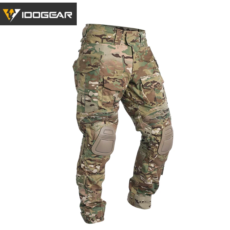 IDOGEAR G3 Combat Pants with Knee Pads Sport Tactico Trousers MC gen3 Hunting Camouflage 3201