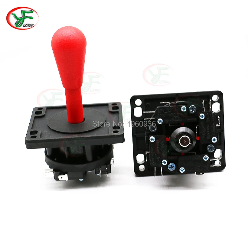 

2PCS New Happ style joystick Arcade stick 4 way 8 way joystick wirh 3 PIN Micro Switch Bat top ball American style handle