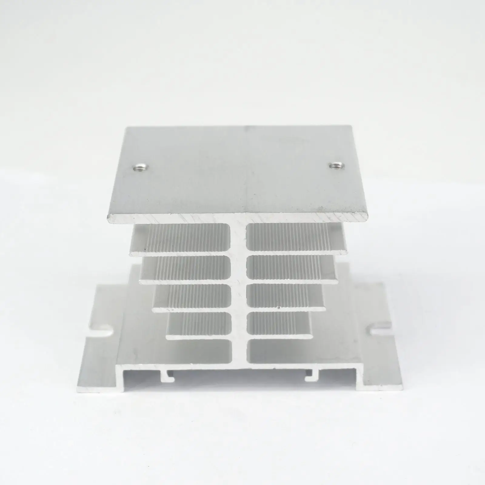 Aluminum Fins Single Phase Solid State Relay SSR 10A to 40A Heat Sink Dissipation Radiator 35mm DIN Rail