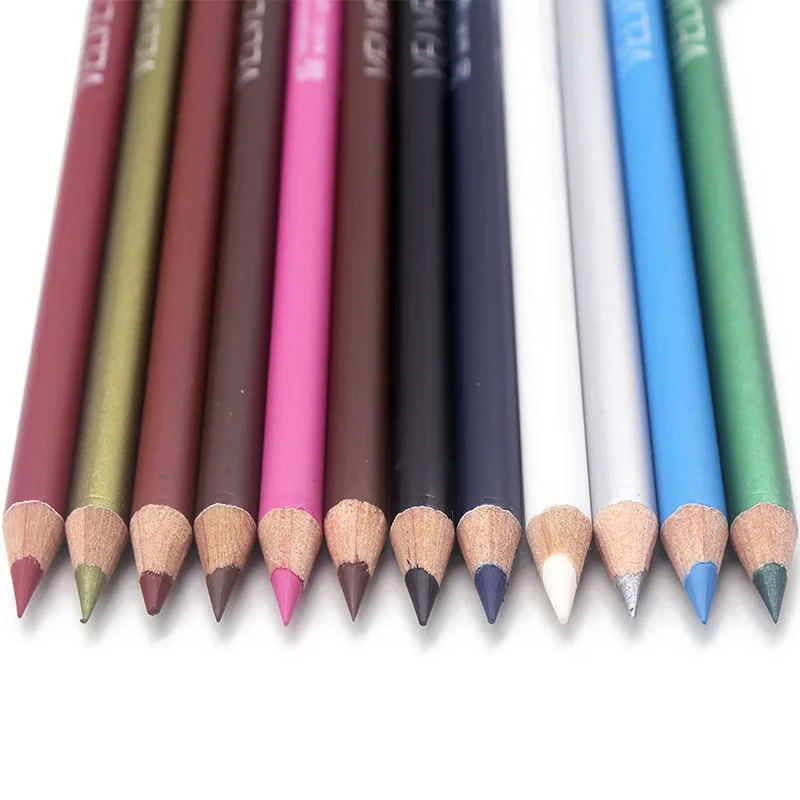 MENOW 12colors Makeup Eyeliner Pencil Waterproof Eyebrow Beauty Pen Eye Liner Lip sticks Cosmetic Eyes Easy to Wear High Quality