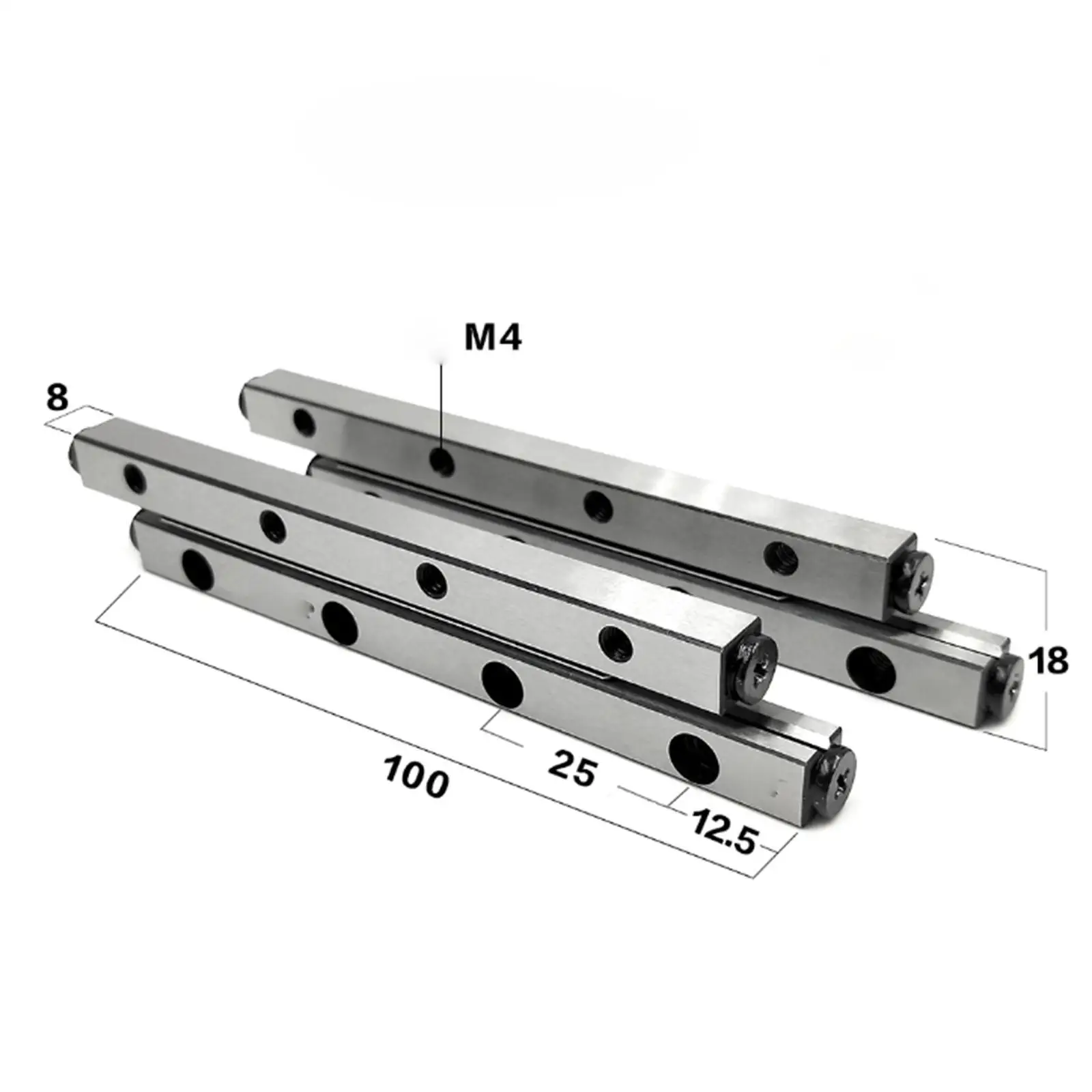 (4 Guides+2 Holders) Set Stroke 58mm Cross Roller Guide Linear Precision VR3100 VR3-100x14Z