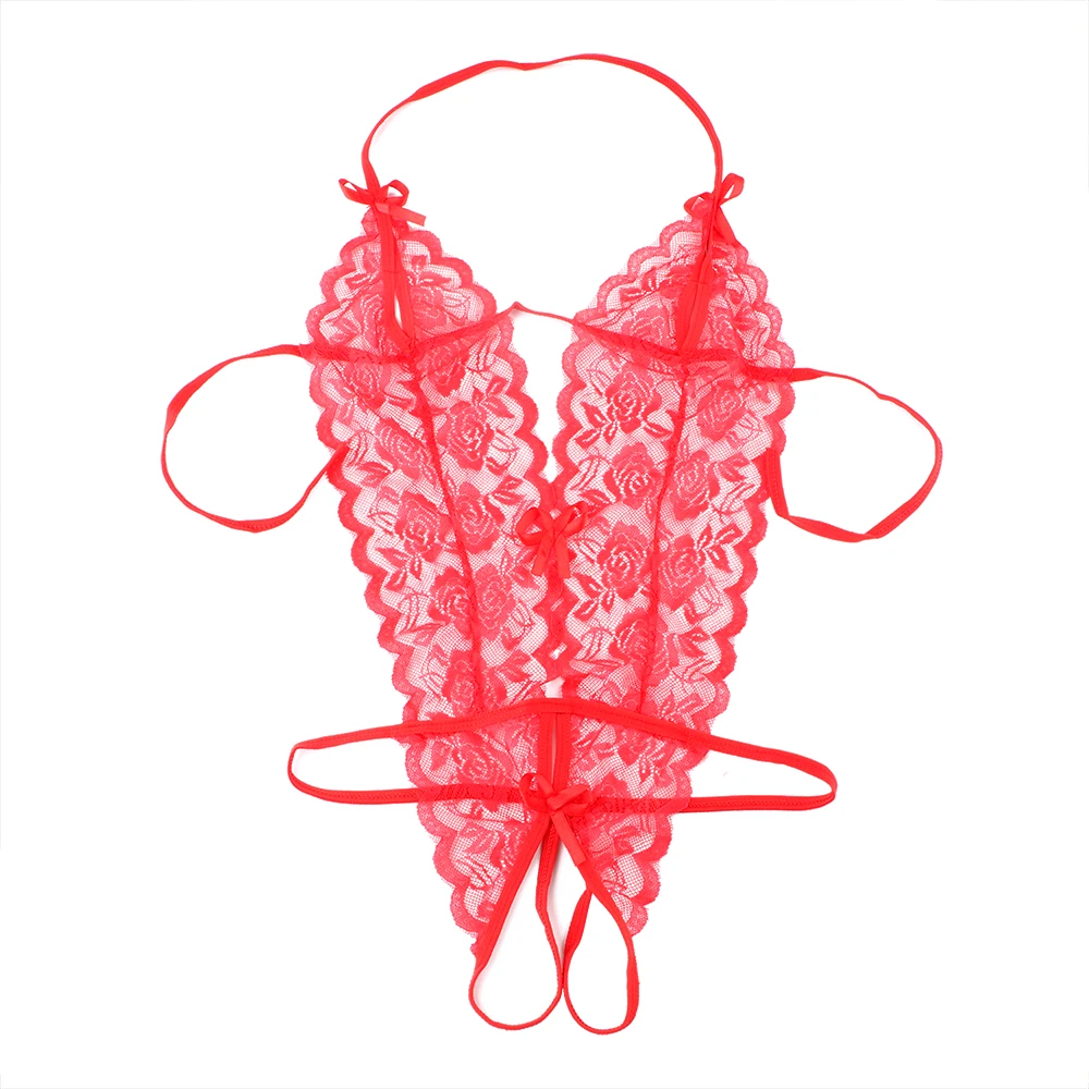 OLO-Costumes sexy en dentelle pour adultes, sous-vêtements à trois points, string, lingerie siamoise, produits pour adultes, 7.0