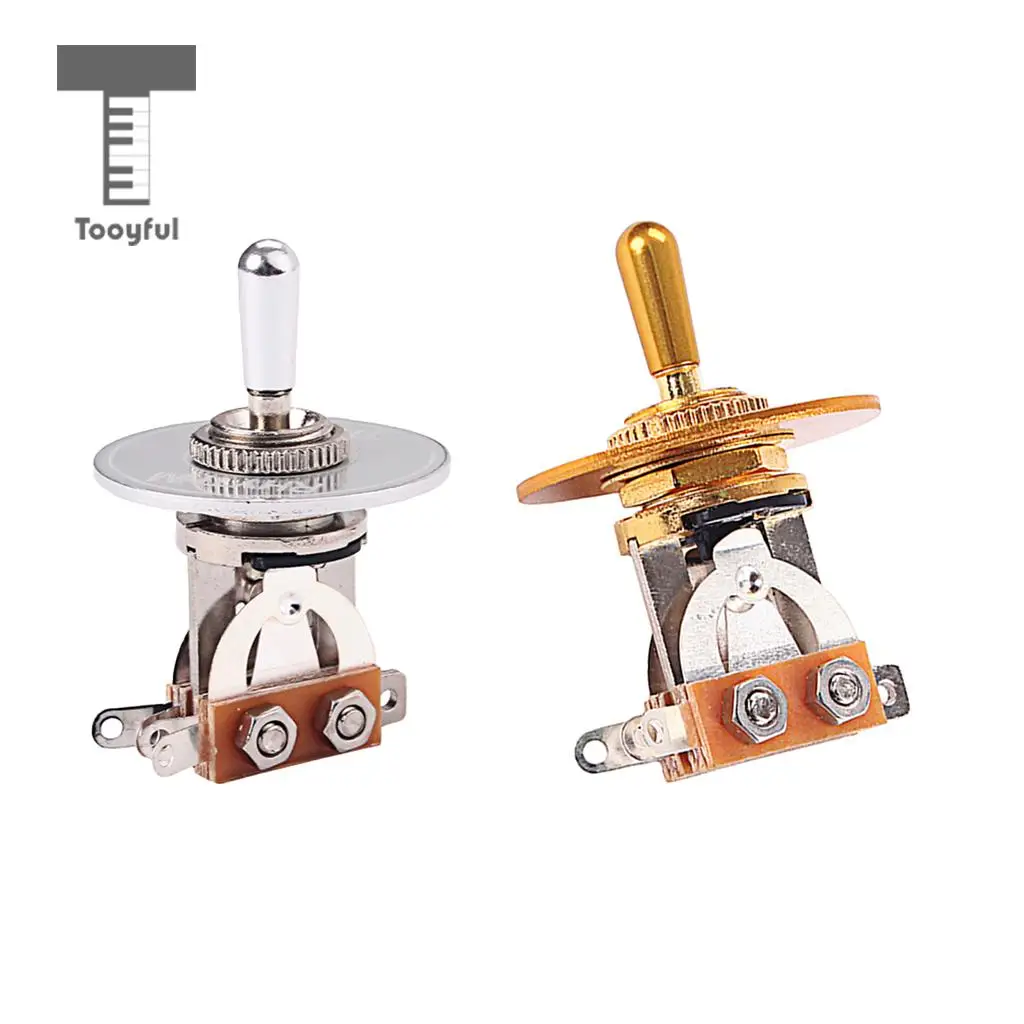 Tooyful Electric Guitar 3 Way Toggle Switch with Rhythm Treble Washer Ring Set Musical Intrument Parts