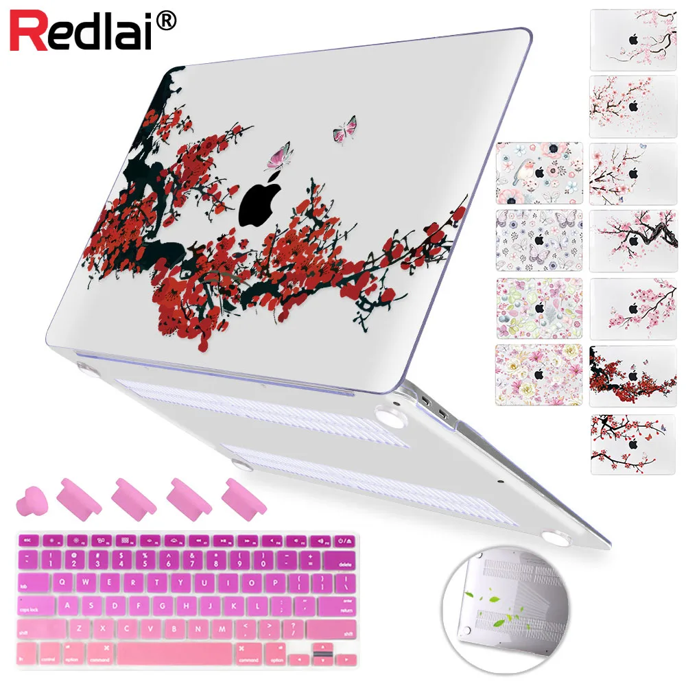 Flowers Laptop Cover for MacBook Air 11 12 13 15 16 inch Touch Bar A2141 A2338 A2289 M1 2020 A2179 A2337 Plastic Hard Shell Case