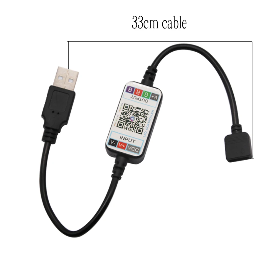 

USB RGB Led Controller 12V 4 Pin Bluetooth Music LED Controller USB Remote Control Led Strip Light Controllers DC 5V-24V