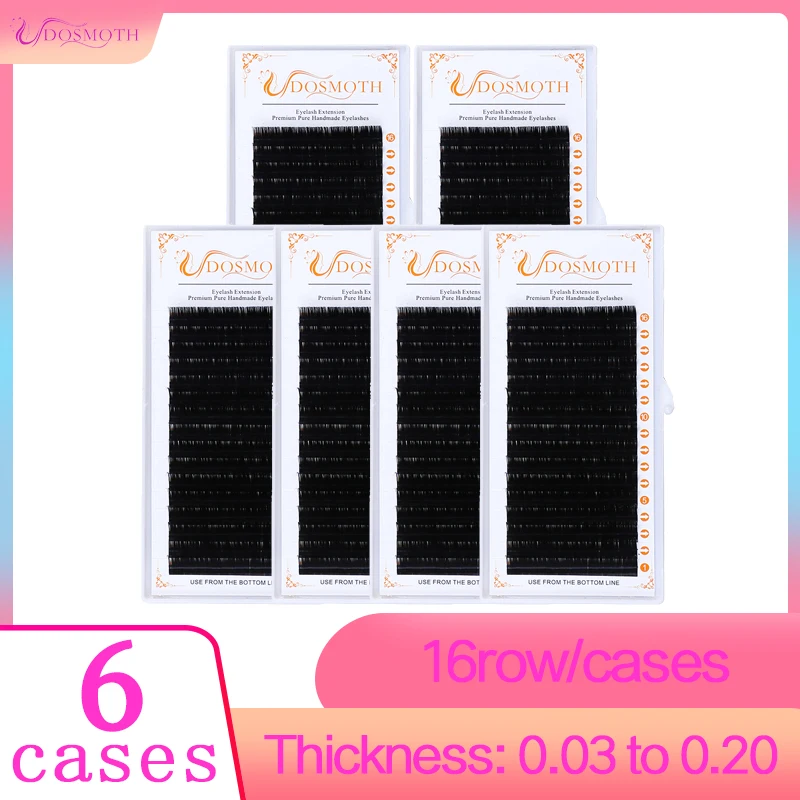 6 trays  False fake eyelash extension individual lashes false eyelashes Natural soft lashs