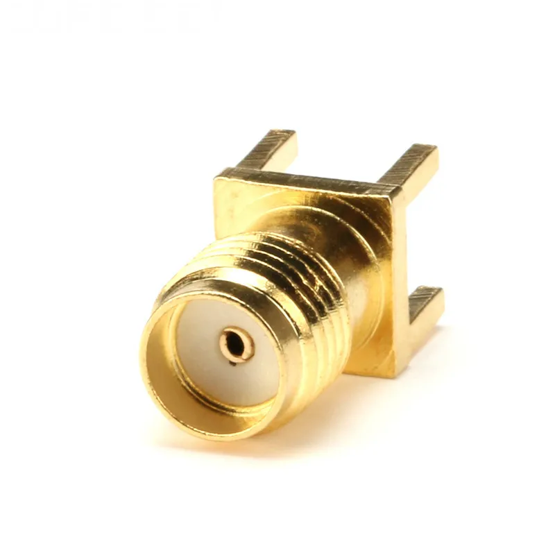 10Pcs/2pc SMA Female Jack Solder Nut Edge PCB Clip Straight Mount Gold Plated RF Connector Receptacle Solder 2/5/10Pcs