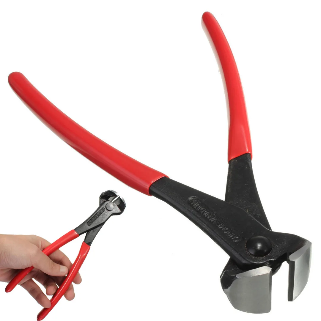 Red Handle 1pc 8 inch End Cutter Steel Fixers Pliers Wire Cable Cutting Nippers Tool Hand tools