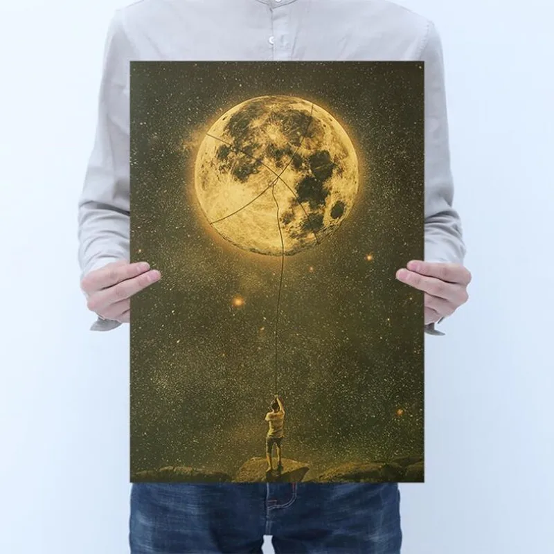 Vintage Catch The Dream Poster Room Decoration Painting Stickers Wall Decor Home Decor Kraft Paper Wall Sticker Posters