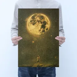 Vintage Catch The Dream Poster Room Decoration Painting Stickers Wall Decor Home Decor Kraft Paper Wall Sticker Posters