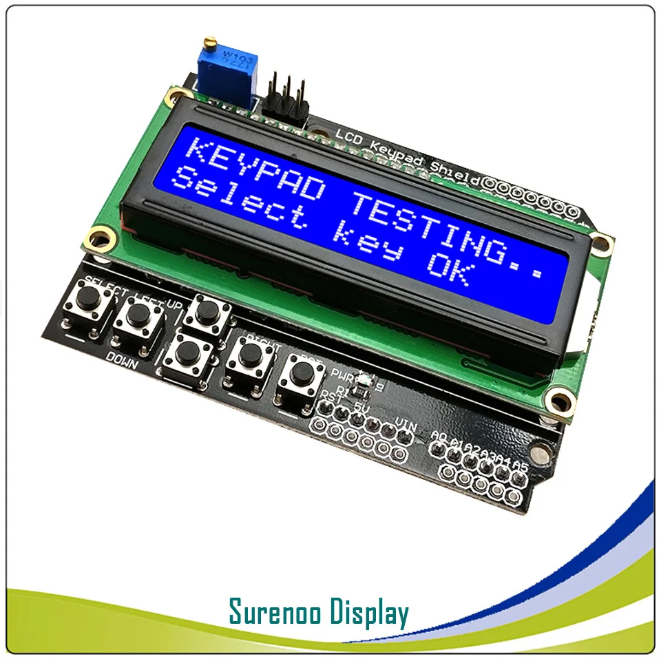 162 16X2 1602 Character LCD Module Display Screen LCM LCD Keypad Shield for Arduino Duemilanove UNO MEGA2560 MEGA1280