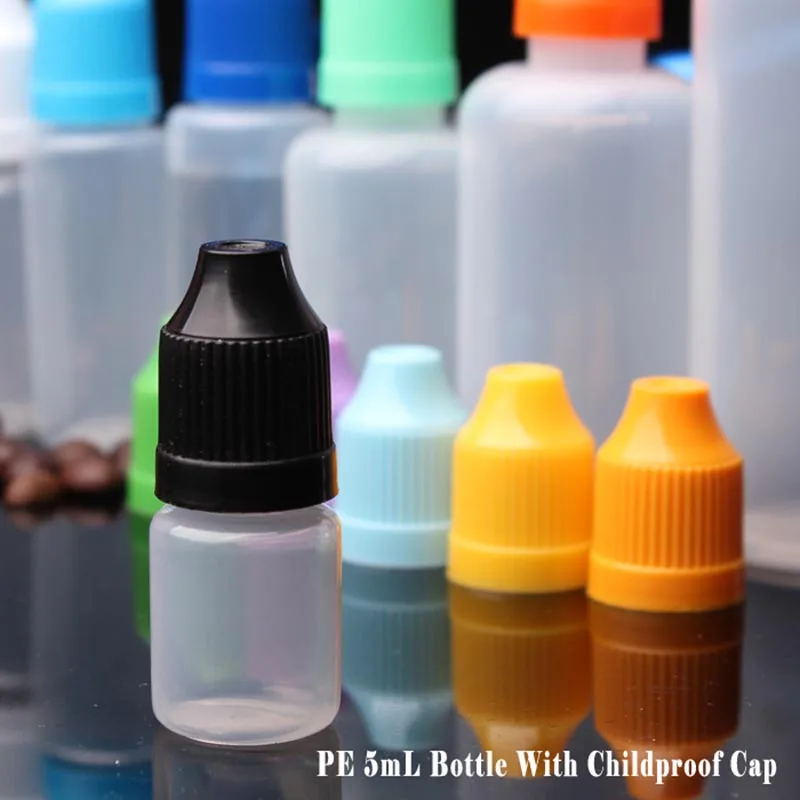 

Dropper Bottles 5ml Plastic E Liquids Bottle PE Soft Empty Bottles With Childproof Caps And Long Thin Tip 4000pcs/lot