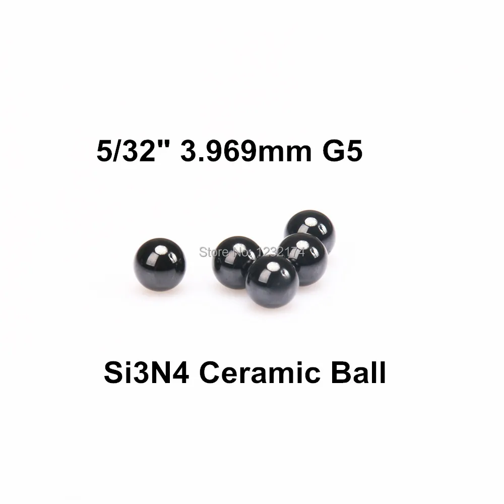 

5/32"=3.969mm Silicon Nitride Ceramic Ball Si3N4 G5 Used in Bearing,Pump,Valve ball,linear slider 500pcs 3.969mm ceramic ball