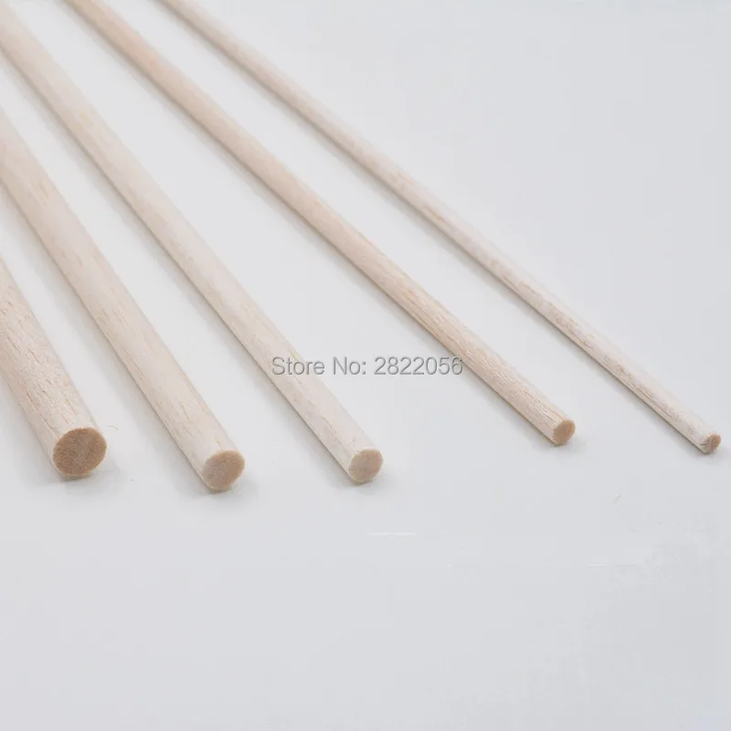 330mm long diameter of D4/D5/D6/D8/D10/D12mm AAA+ Balsa Wood Roud Dowels Sticks for airplane/boat model DIY