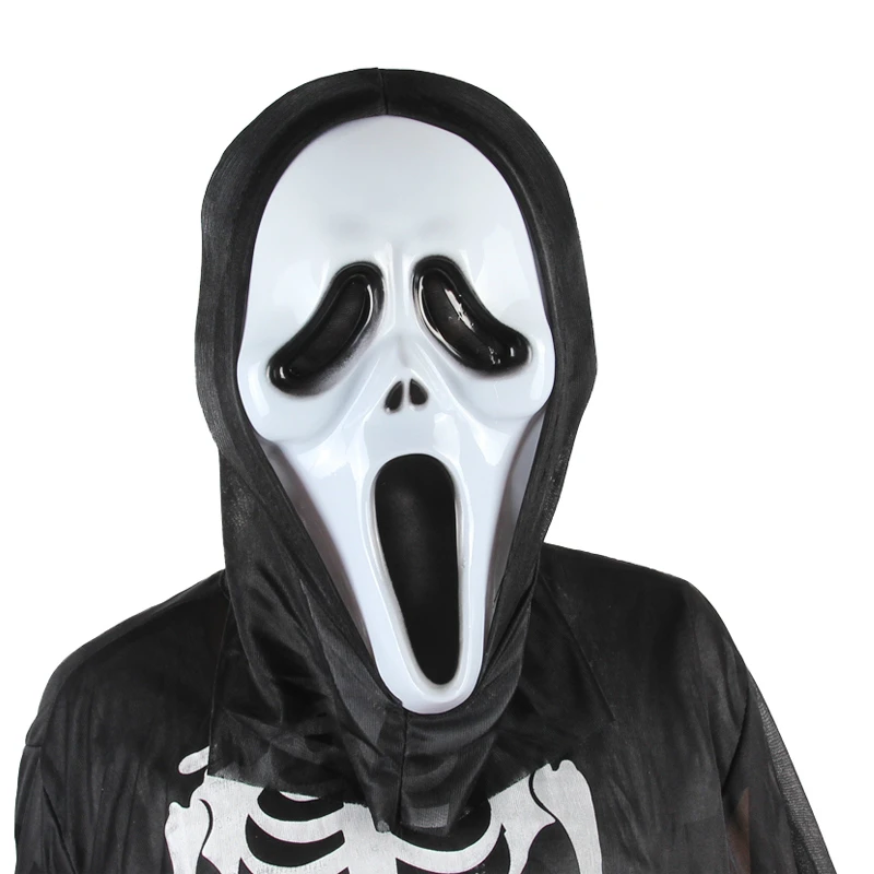 Horror Maske Halloween Schädel Schrei Zombie Geist Dämon PVC für Party Kostüm Cosplay Weihnachten Maskerade Erwachsenen Volle Gesicht
