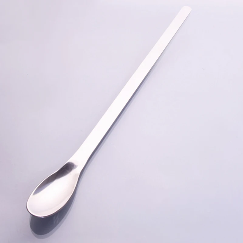 2pcs Single-headed stainless steel medicine spoon,Length 22cm,Stainless steel reagent spoon