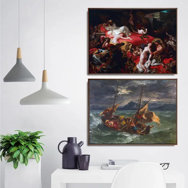 Home Decoration Art Wall Pictures Fro Living room Poster Print Canvas Printings Paintingsn French Eugene Delacroix 2