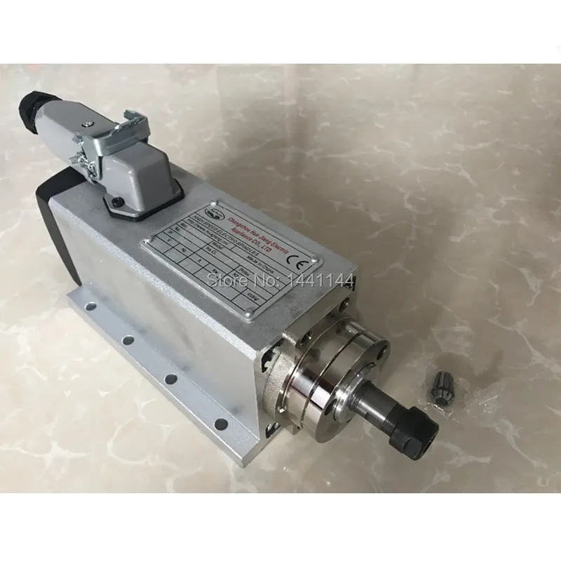 3KW แกนระบายความร้อนด้วยอากาศมอเตอร์ 220V 380V CNC แกนมอเตอร์ ER20 สี่แบริ่งสําหรับแกะสลักเครื่องมือ