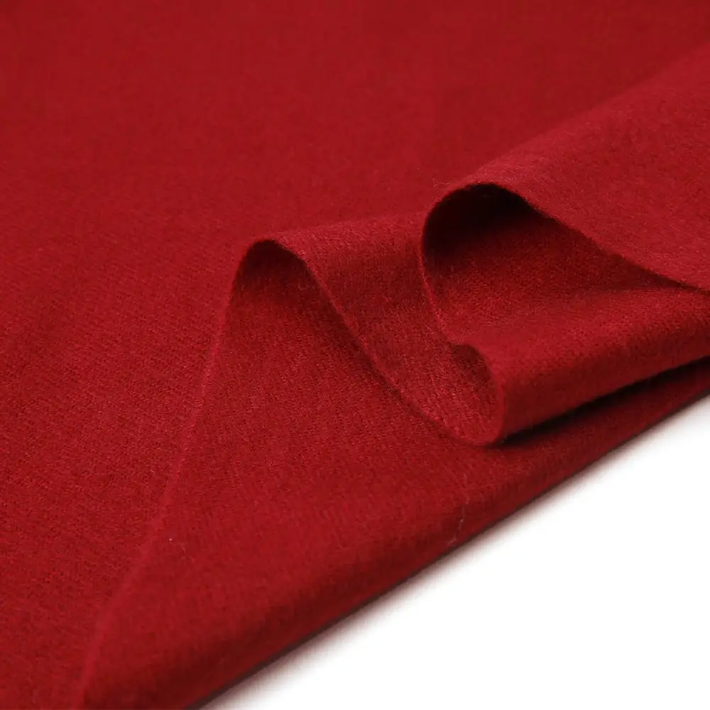 Cashmere Scarf Shawl Autumn Winter Large Soft Solid Basic Wrap Warm Thick Women Pashmina Wool Luxury Burgundy 260g