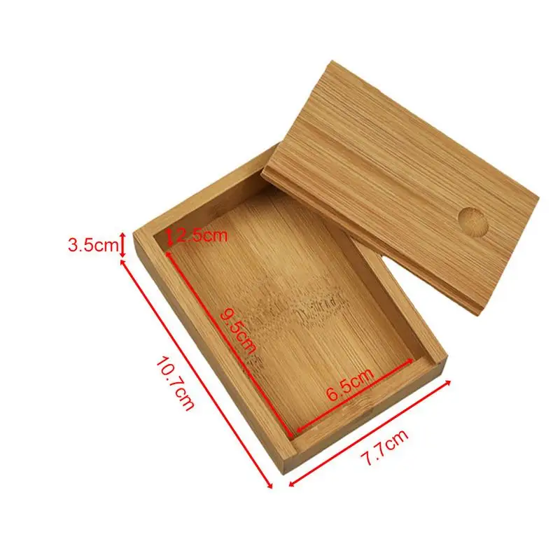Bamboo Box Creative Desktop Organizer Wooden Storage Box Chess / Card / Playing Card Packaging Case 10.7*7.7*3.5CM view 6