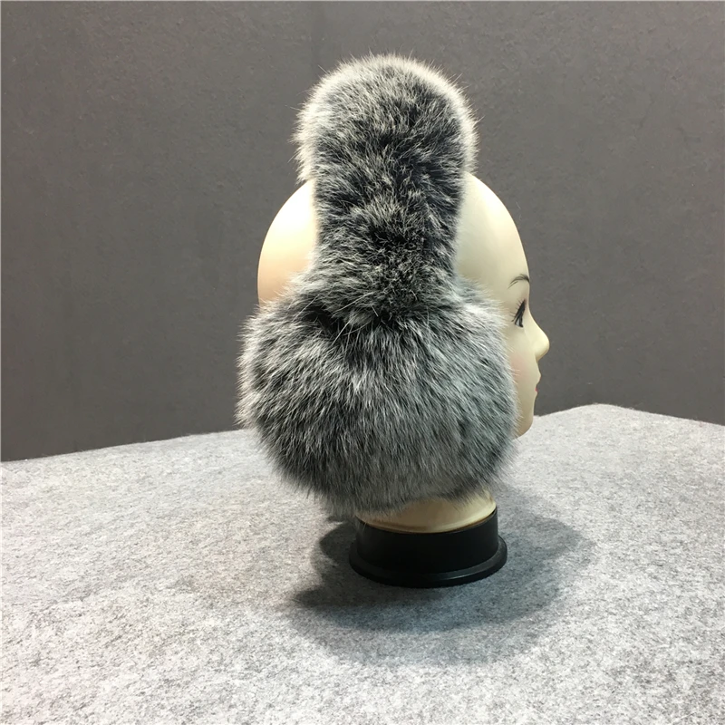 IANLAN Dual Use Luxury Womens Real Fox Fur Earmuffs Ladies Scarf Style Earmuffs Girls Winter Soft Fluffy Fur Ear Warmers IL00513