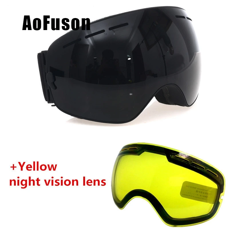 Ski Goggles for Men and Women, Snow Sports, Snowboard, Anti-fog, UV Protection, Youth Snowmobile, Skiing, Skating Mask, Winter