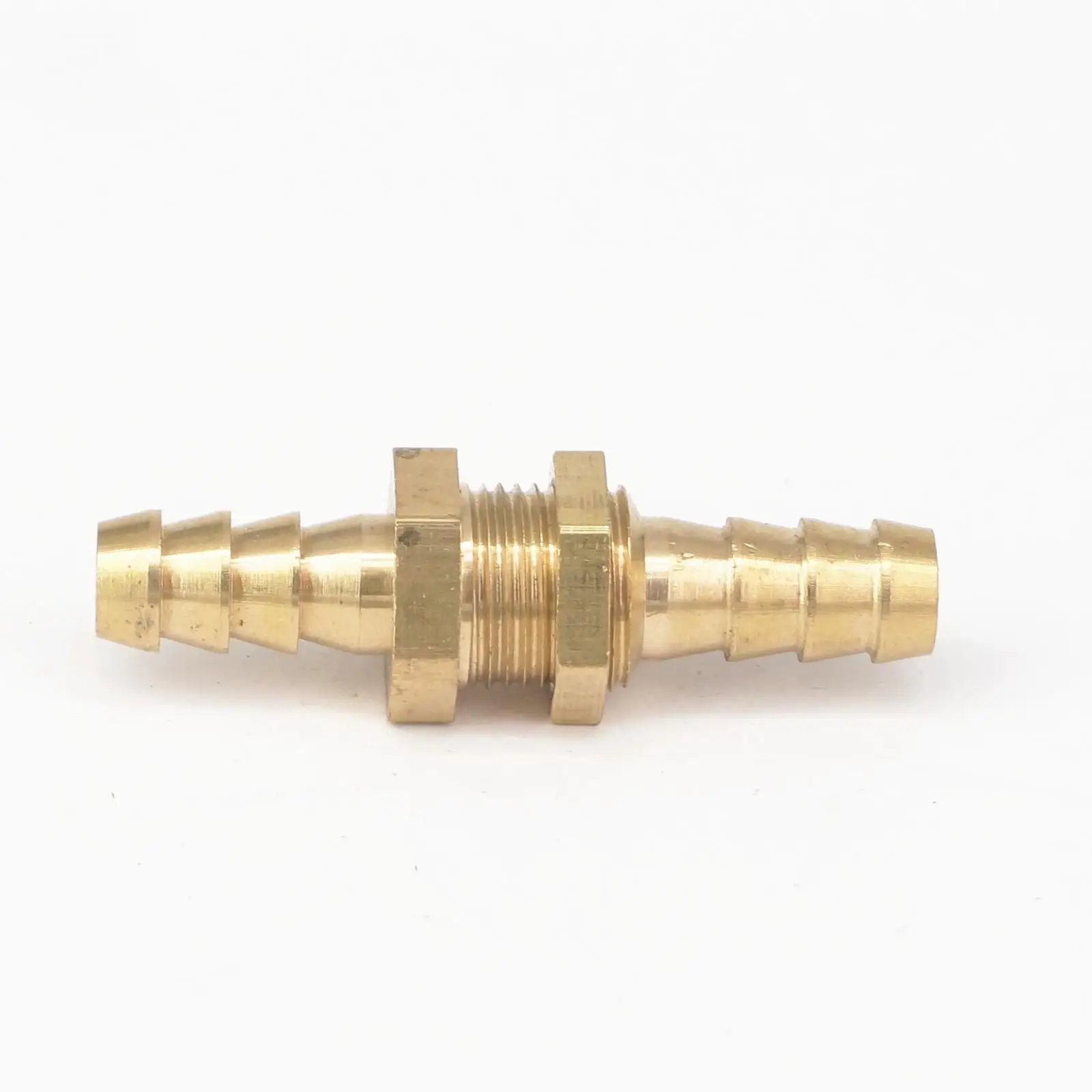 Hose Barbed Bulkhead Brass Pipe fitting Connector For 8mm I/D Hose water air fuel