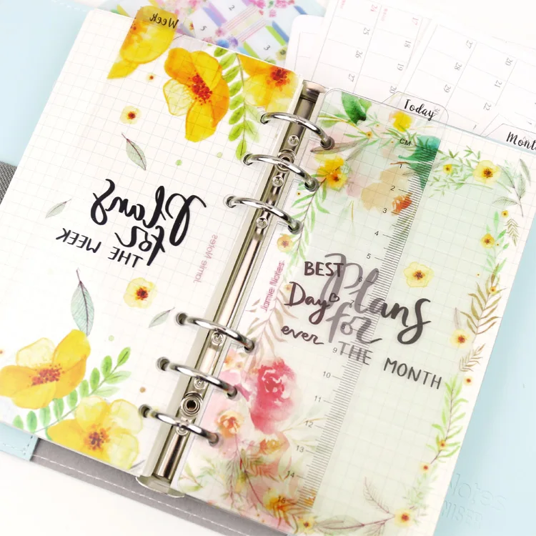 MyPretties Today Week Month Ruler A5 A6 Refills Index Divider for Planner 6 Hole Binder Notebook Organizer Soft Ruler N.622