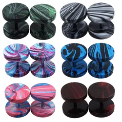 2pcs 316L Steel Paint Ear Studs 16g Ear Cartilage Tragus Tunnels Earrings Helix Piercing Internally Thread Body Jewelry
