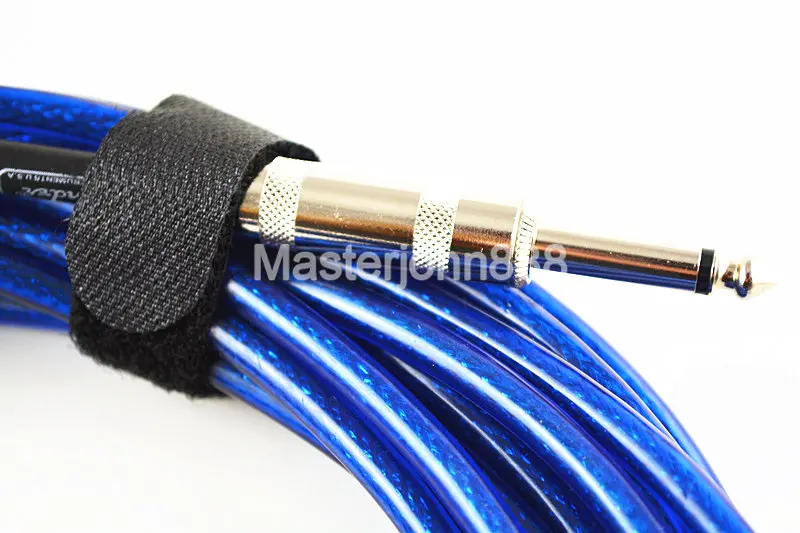 3/6/10m Red/Yellow/Green/Blue Transparent Electric Guitar Cable Amplifier Cable Instrument Cable Low Noise Shielded